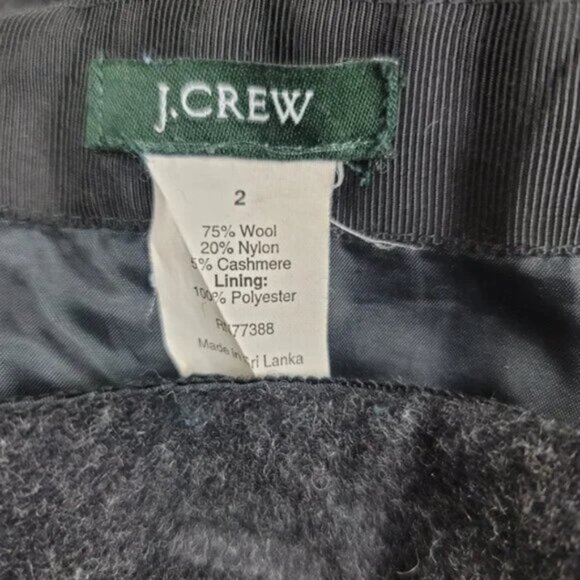 J. Crew Wool Cashmere Felted Mini Skirt Classic Preppy Closet Staple - Picture 6 of 10